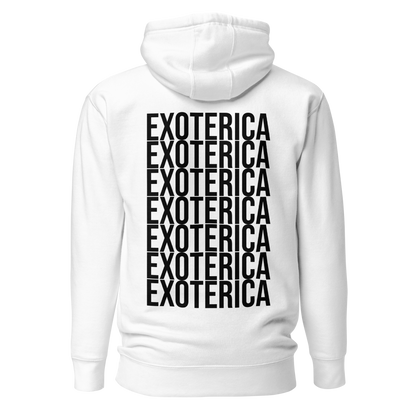 exoterica - the tracks hoodie - white/black